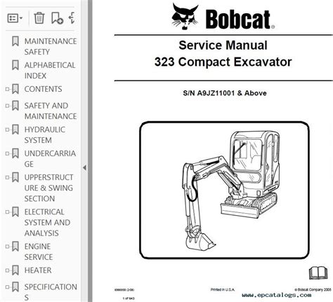 bobcat 323 mini excavator weight|bobcat 323 service manual pdf.